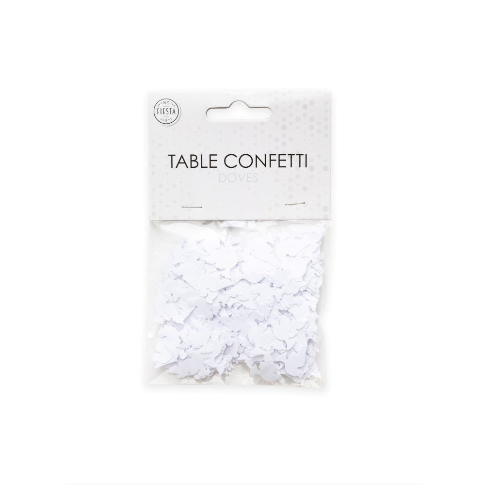 Tafelconfetti Witte Duiven – 14 gram - foto 2