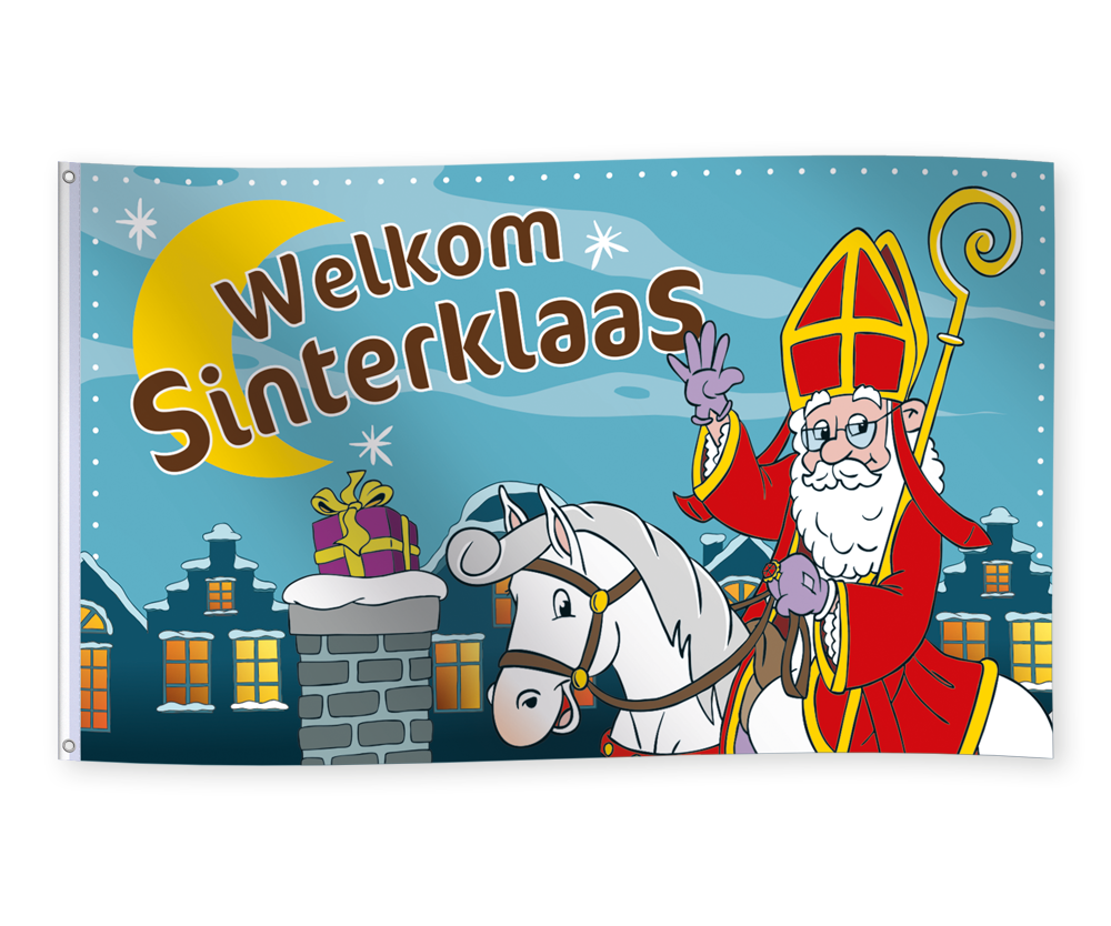 Vlag Welkom Sinterklaas 150 x 90 cm