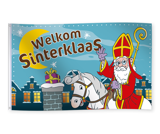 Vlag Welkom Sinterklaas 150 x 90 cm