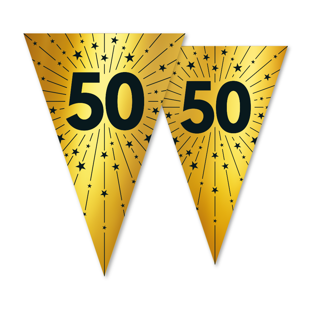 Vlaggenlijn 50 Goud – 10 meter (Dubbelzijdig)