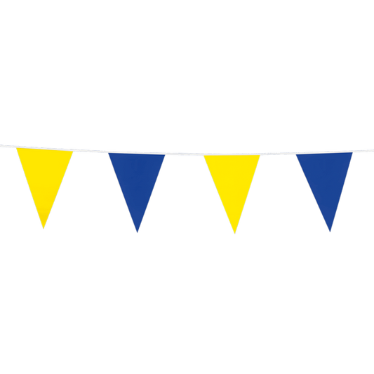 Vlaggenlijn Blauw Geel 10 meter