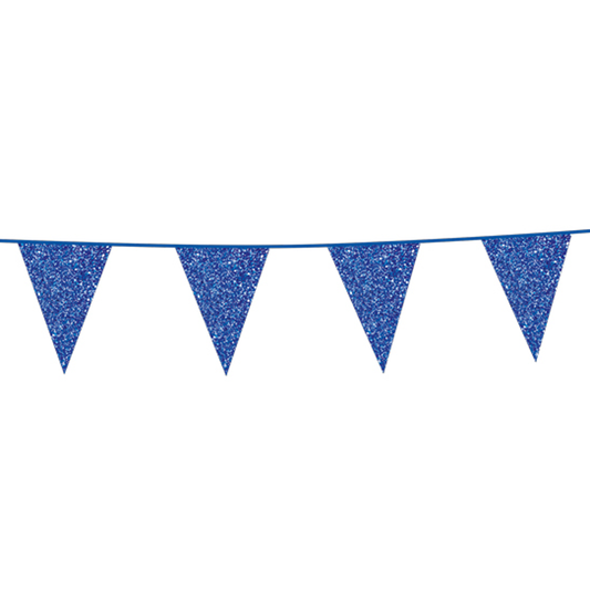 Vlaggenlijn Donkerblauw Glitter 6 meter