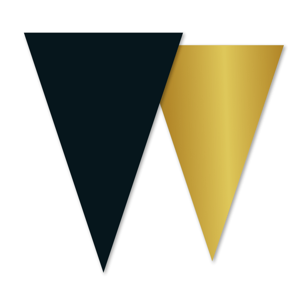 Vlaggenlijn Goud/Zwart – 10 meter
