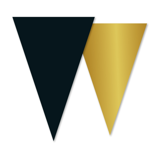Vlaggenlijn Goud/Zwart – 10 meter