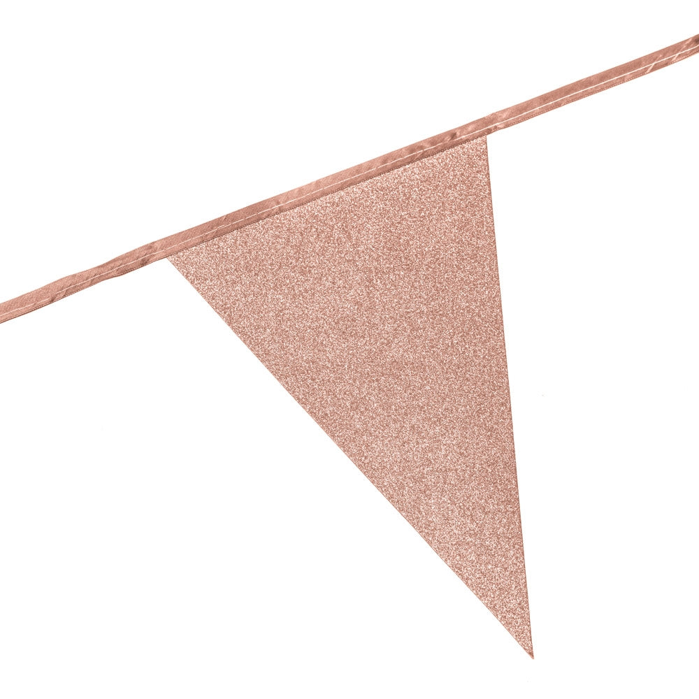 Vlaggenlijn Roségoud Glitter 6 meter - foto 3