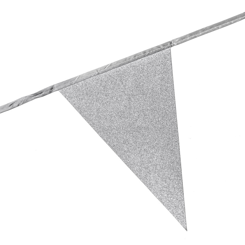 Vlaggenlijn Zilver Glitter 6 meter - foto 3