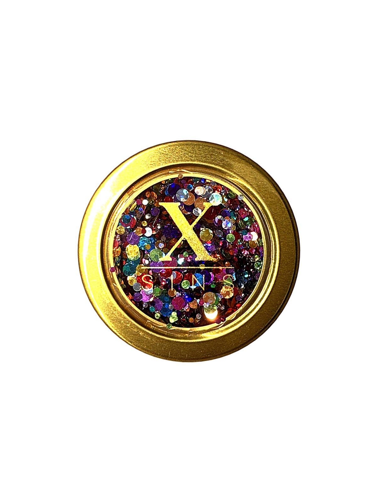 X-Sins Body Glitter Gel Dottie Rainbow, potje bonte glitterstippen
