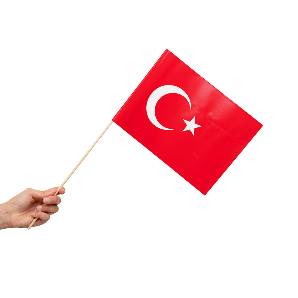 Zwaaivlaggetjes Turkije 20 x 30 cm (10 stuks) - foto 2